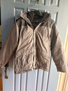 Black/Gray Boys Hooded Winter Jacket